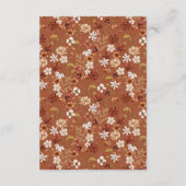 Terracotta Wildblume Flora und Fauna Begleitkarte (Rückseite)