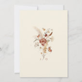 Terracotta Wildblume Floral Einladung (Rückseite)