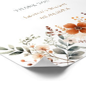 Terracotta Wildblume Kinderdusche Bücher und Gesch Poster (Ecke)