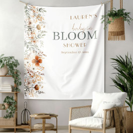 Terracotta-Wildblume Kinderdusche Wandteppich