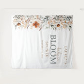 Terracotta-Wildblume Kinderdusche Wandteppich (Vorderseite (Horizontal))