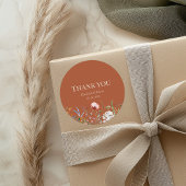 Terracotta Wildblume Meadow Danke Aufkleber