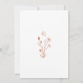 Terracotta Wildblume Meadow Wedding Einladung (Rückseite)