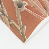 Terracotta Wildblume Patchwork Rustic Boho Spring Fleecedecke (Ecke)