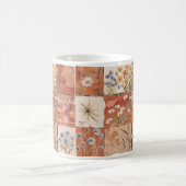 Terracotta Wildblume Patchwork Rustic Boho Spring Kaffeetasse (Mittel)
