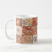 Terracotta Wildblume Patchwork Rustic Boho Spring Kaffeetasse (Links)