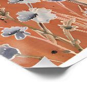 Terracotta Wildblume Patchwork Rustic Boho Spring Poster (Ecke)