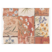 Terracotta Wildblume Patchwork Rustic Boho Spring Tischdecke (Vorderseite (Horizontal))