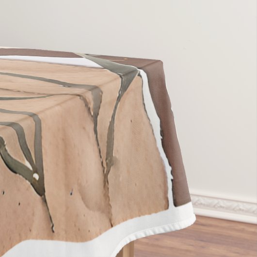 Terracotta Wildblume Patchwork Rustic Boho Spring Tischdecke (Beispiel)