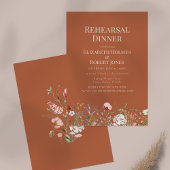 Terracotta Wildblume Probe Einladung