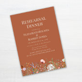 Terracotta Wildblume Probe Einladung