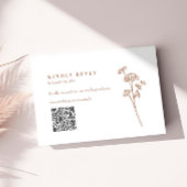 Terracotta Wildblume QR Code Wedding RSVP