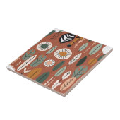 Terracotta Wildblume Rustic Boho Frühlingsdekor Fliese (Seite)