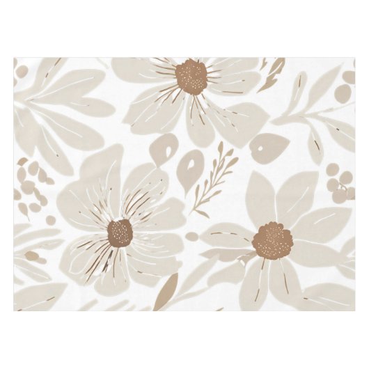 Terracotta Wildblume Rustic Boho Frühlingsdekor Tischdecke (Vorderseite (Horizontal))