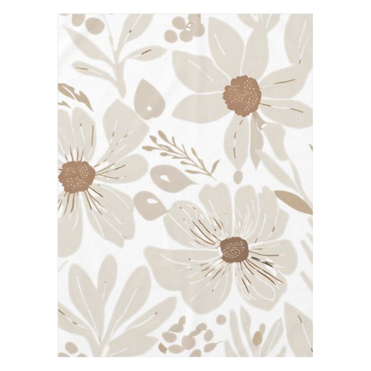 Terracotta Wildblume Rustic Boho Frühlingsdekor Tischdecke (Vorderseite)