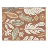 Terracotta Wildblume Rustic Boho Frühlingsdekor Tischdecke (Vorderseite (Horizontal))