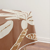 Terracotta Wildblume Rustic Boho Frühlingsdekor Tischdecke (Beispiel)
