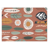 Terracotta Wildblume Rustic Boho Frühlingsdekor Tischdecke (Vorderseite (Horizontal))