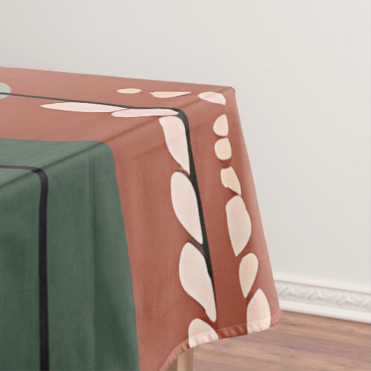 Terracotta Wildblume Rustic Boho Frühlingsdekor Tischdecke (Beispiel)