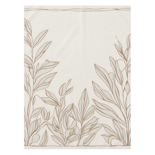Terracotta Wildblume Rustic Boho Frühlingsdekor Tischdecke (Vorderseite)