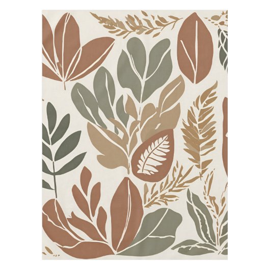 Terracotta Wildblume Rustic Boho Frühlingsdekor Tischdecke (Vorderseite)