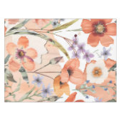 Terracotta Wildblume Rustic Boho Tischdekor Tischdecke (Vorderseite (Horizontal))