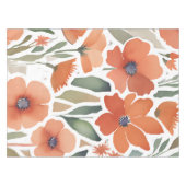 Terracotta Wildblume Rustic Boho Tischdekor Tischdecke (Vorderseite (Horizontal))