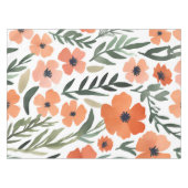 Terracotta Wildblume Rustic Boho Tischdekor Tischdecke (Vorderseite (Horizontal))