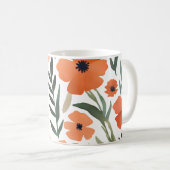 Terracotta Wildblume Rustic Boho Trinkbehälter Kaffeetasse (VorderseiteRechts)