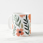 Terracotta Wildblume Rustic Boho Trinkbehälter Kaffeetasse (Vorderseite Links)