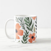 Terracotta Wildblume Rustic Boho Trinkbehälter Kaffeetasse (Links)