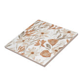 Terracotta-Wildblume Rustic Boho Wall Akzent Fliese (Seite)