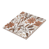 Terracotta-Wildblume Rustic Boho Wall Akzent Fliese (Seite)