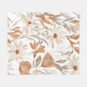 Terracotta-Wildblume Rustic Boho Wire for Spring Fleecedecke (Vorderseite (Horizontal))
