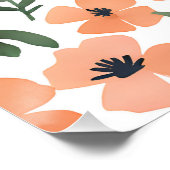 Terracotta Wildblume Rustikal Boho Poster (Ecke)
