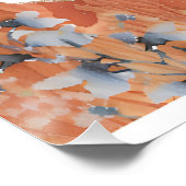 Terracotta Wildblume Rustikal Boho Poster (Ecke)