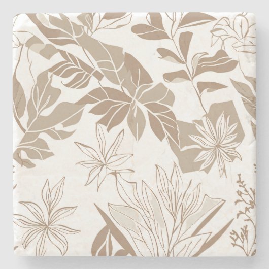 Terracotta Wildblume Rustikale Frühlingszeit Wohng Steinuntersetzer (Vorderseite)