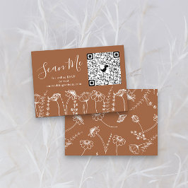 Terracotta Wildblume Sketch Online UAWG QR Code Begleitkarte