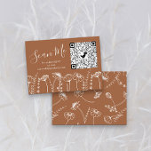Terracotta Wildblume Sketch Online UAWG QR Code Begleitkarte