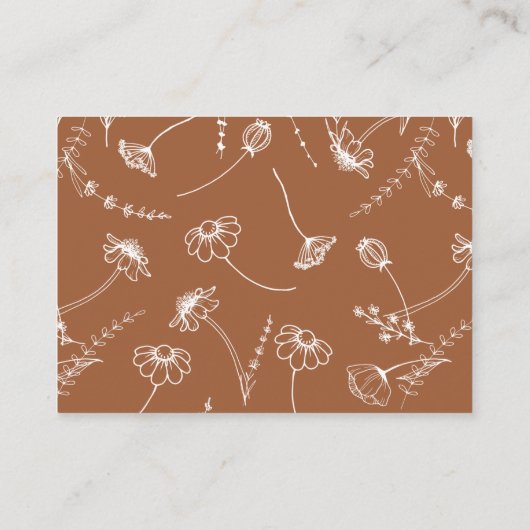 Terracotta Wildblume Sketch Online UAWG QR Code Begleitkarte (Rückseite)