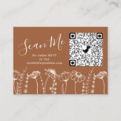 Terracotta Wildblume Sketch Online UAWG QR Code Begleitkarte (Vorderseite)