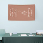 Terracotta Wildblume Wedding Banner (Messeveranstaltung)