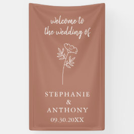 Terracotta Wildblume Wedding Banner