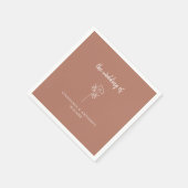 Terracotta Wildblume Wedding Napkins Serviette (Ecke)