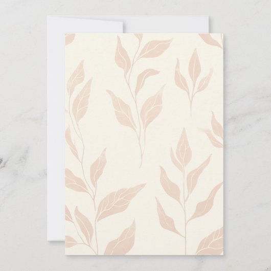 Terracotta Wildblumen Art Papio Einladung (Rückseite)