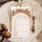 Terracotta Wildblumen Arte Brautparty Spiel