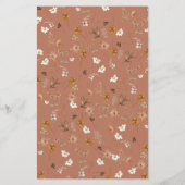 Terracotta Wildblumen Arte Brautparty Spiel (Rückseite)