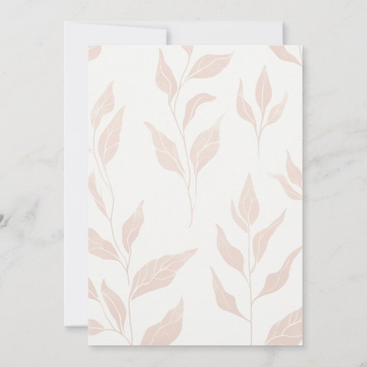 Terracotta Wildblumen Boho Chic Bridal Teedusche Einladung (Rückseite)