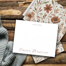 Terracotta-Wildblumen für Wasserfarben Skript Mitteilungskarte