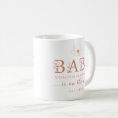 Terracotta Wildflower Baby Announcement Coffee Mug Kaffeetasse (VorderseiteRechts)